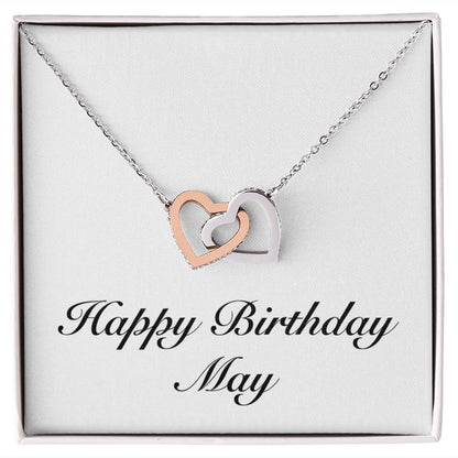 Happy Birthday May - Interlocking Hearts Necklace