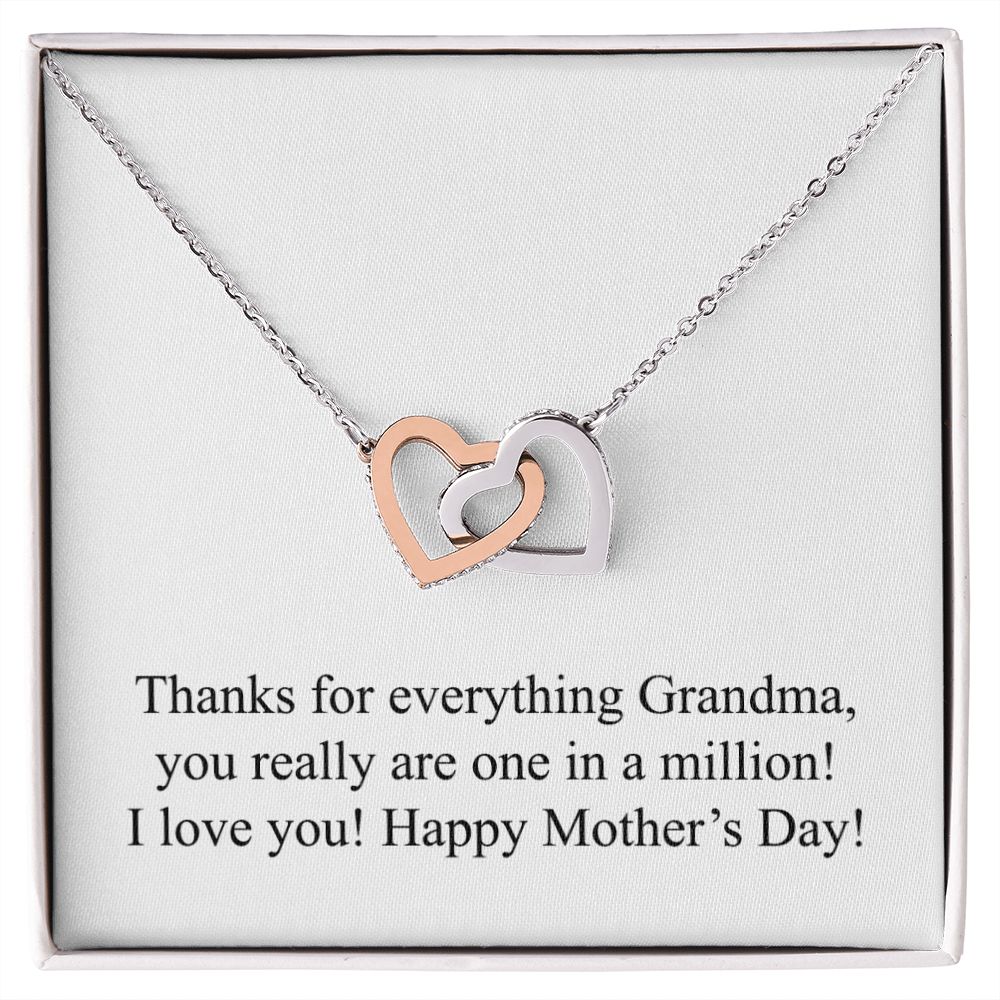 Happy Mother's Day (For Grandma) 002 - Interlocking Hearts Necklace
