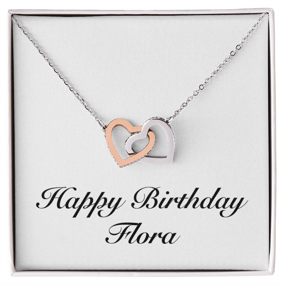 Happy Birthday Flora - Interlocking Hearts Necklace