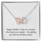Happy Mother's Day (Funny) 005 - Interlocking Hearts Necklace