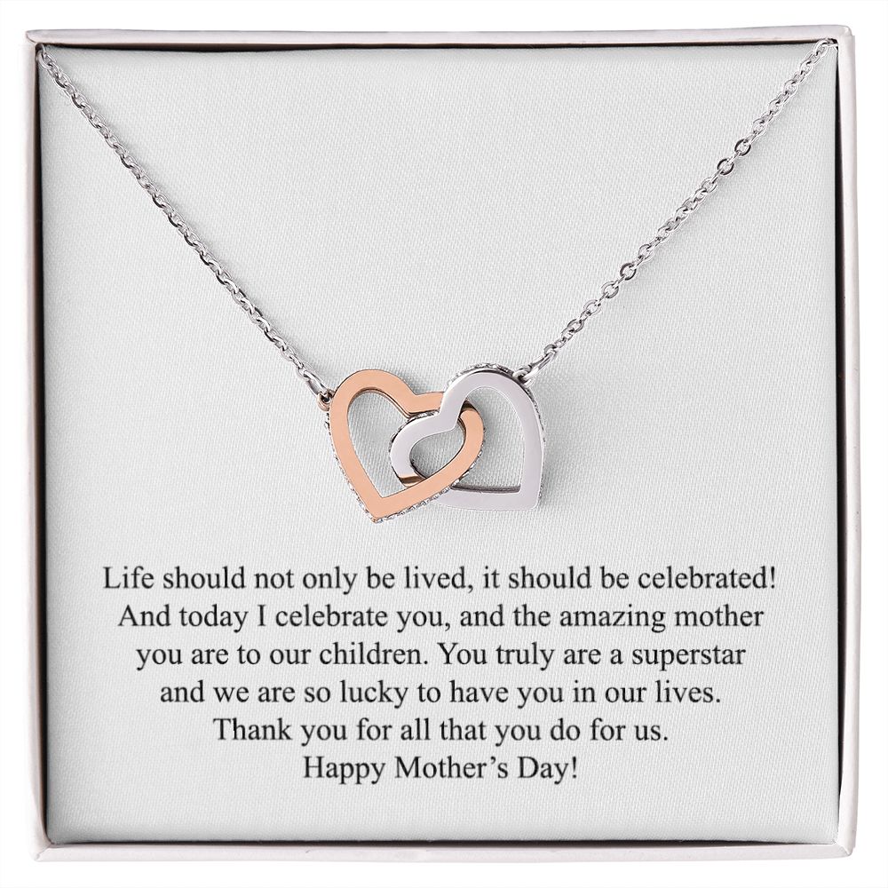 Happy Mother's Day (From Husband) 008 - Interlocking Hearts Necklace