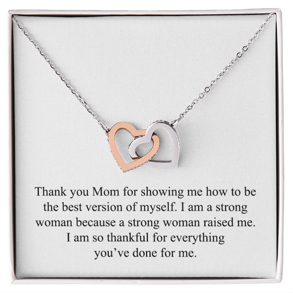 Happy Mother's Day (From Daughter) 001 - Interlocking Hearts Necklace