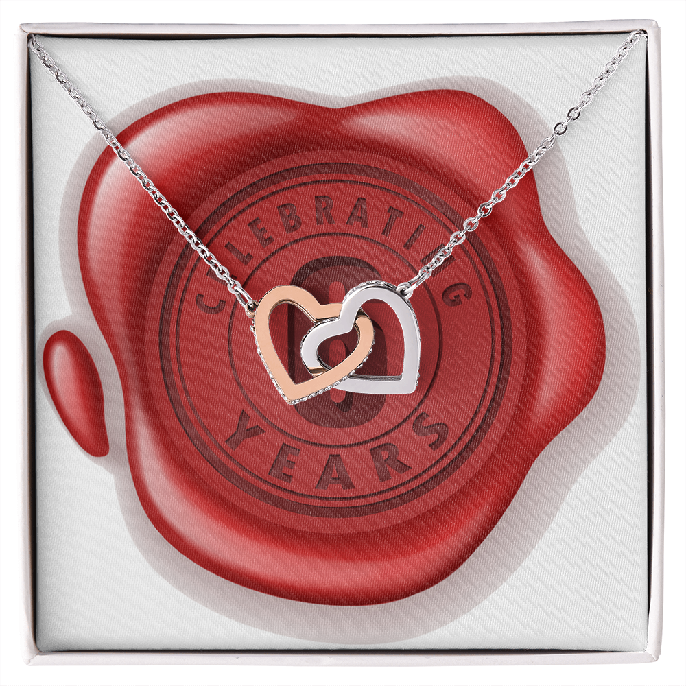 Celebrating 06 Years Anniversary - Interlocking Hearts Necklace