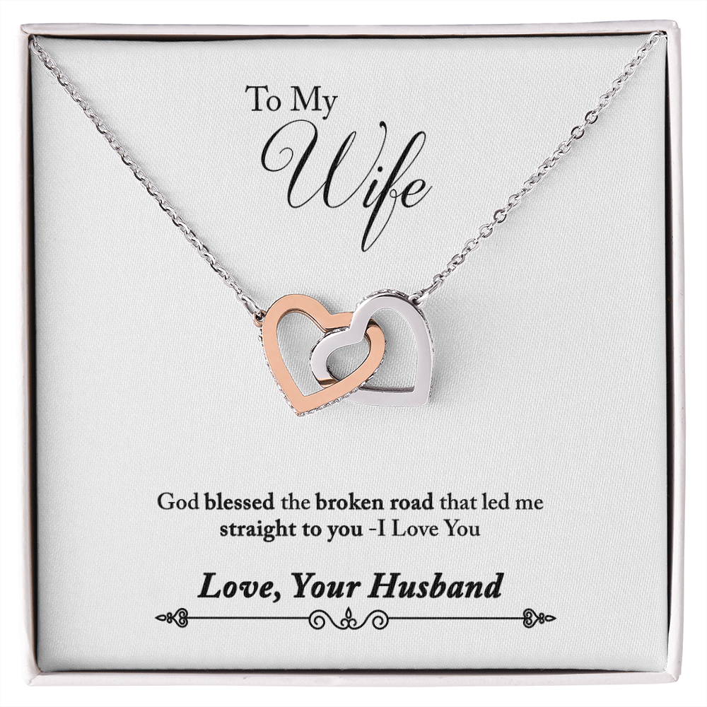 006 To My Wife - Interlocking Hearts Necklace