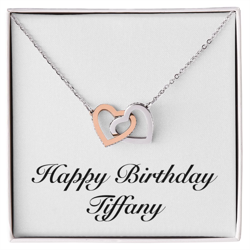 Happy Birthday Tiffany - Interlocking Hearts Necklace