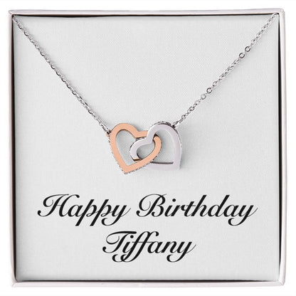 Happy Birthday Tiffany - Interlocking Hearts Necklace