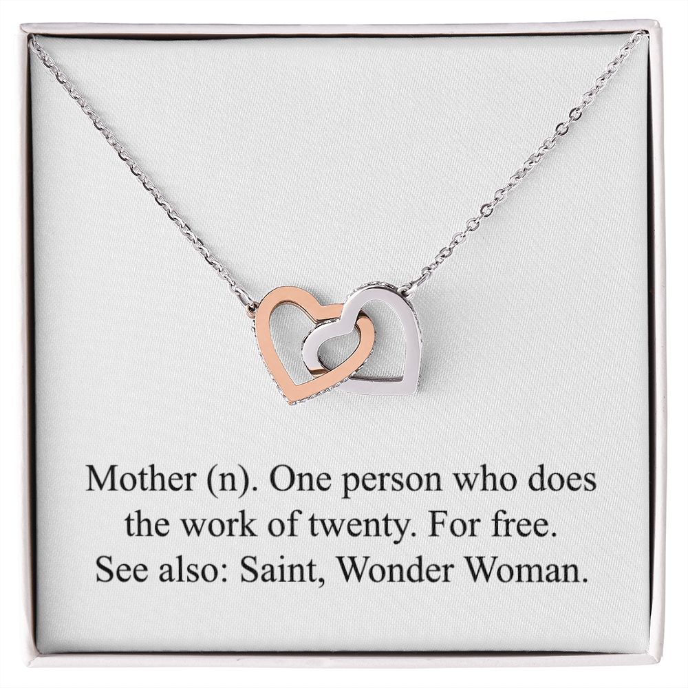 Happy Mother's Day (Funny) 011 - Interlocking Hearts Necklace