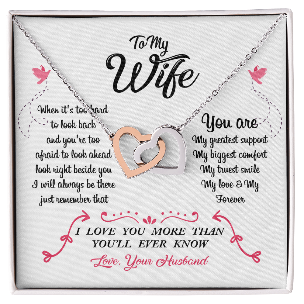 011 To My Wife - Interlocking Hearts Necklace