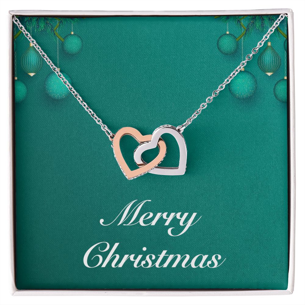 Merry Christmas v02 - Interlocking Hearts Necklace