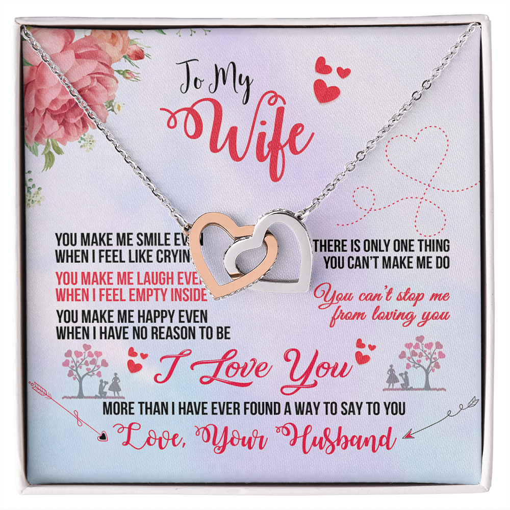 013 To My Wife - Interlocking Hearts Necklace