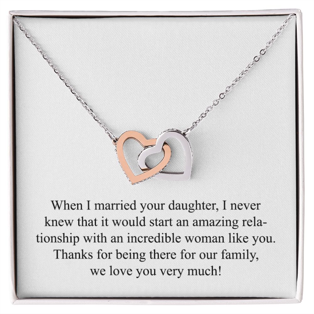 Happy Mother's Day (For Mother In Law) 007 - Interlocking Hearts Necklace