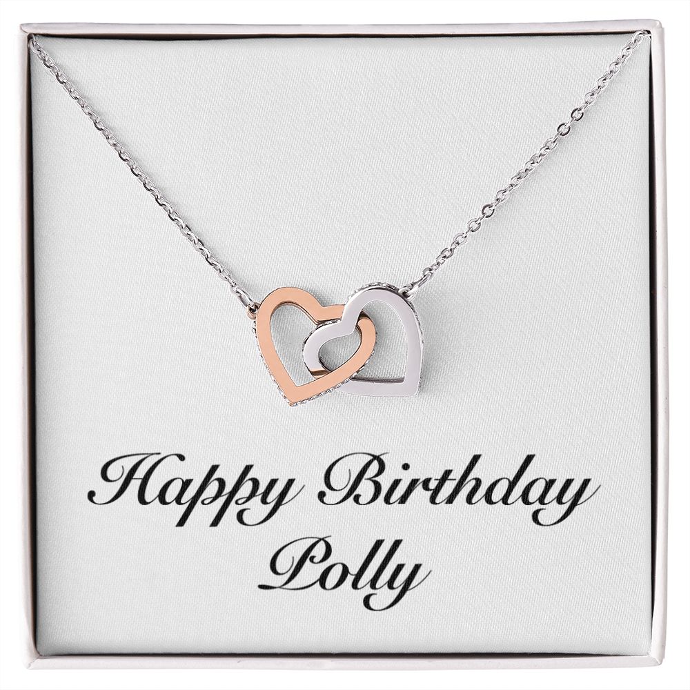 Happy Birthday Polly - Interlocking Hearts Necklace