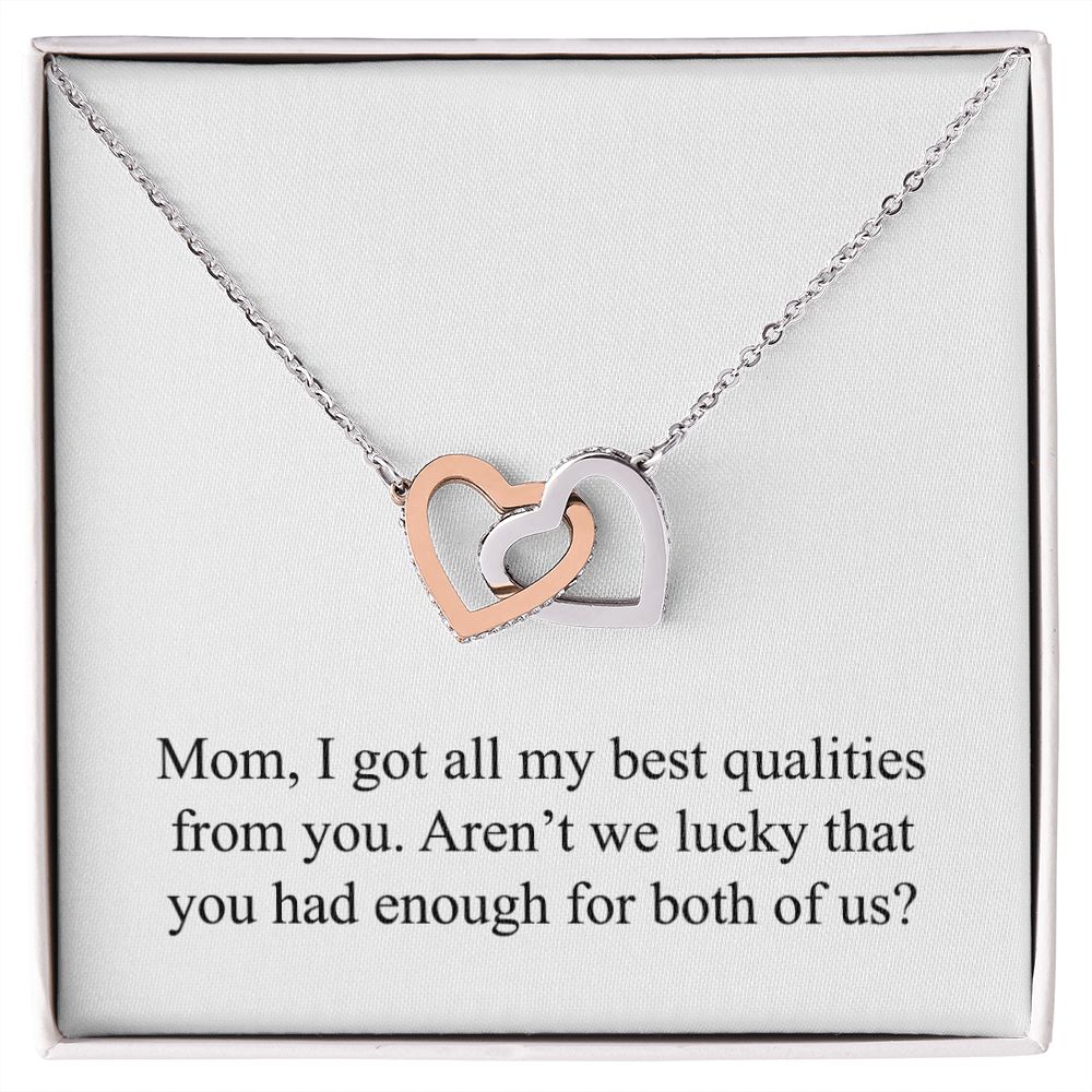 Happy Mother's Day (Funny) 004 - Interlocking Hearts Necklace