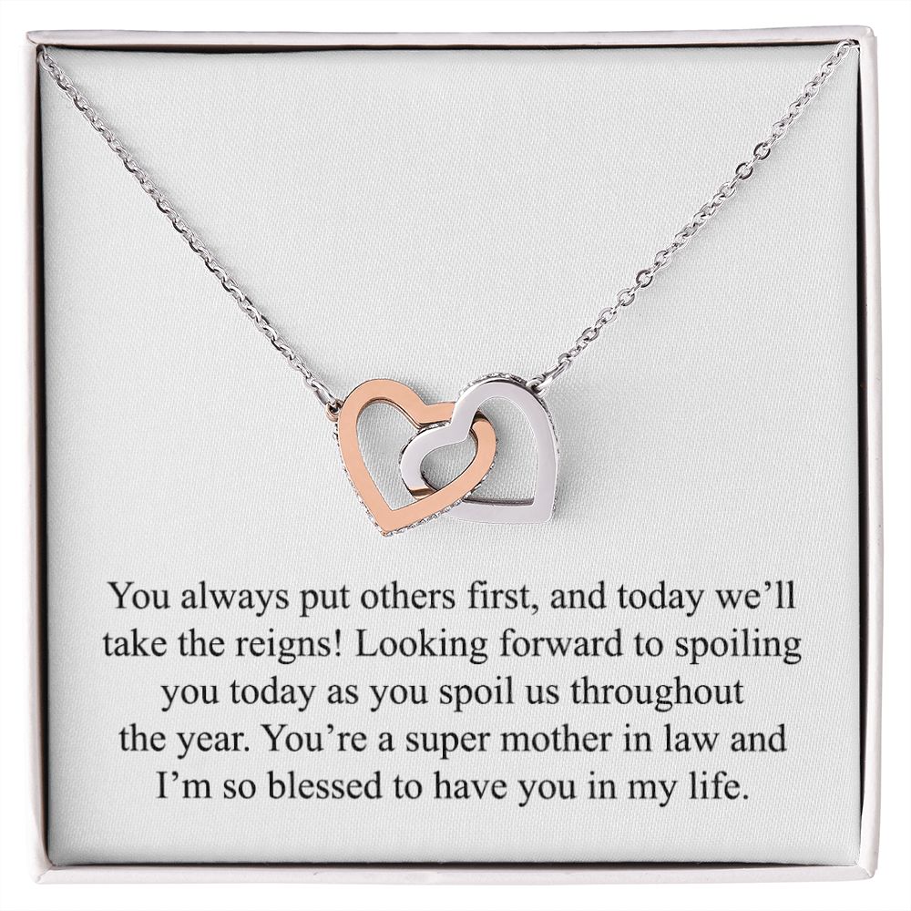 Happy Mother's Day (For Mother In Law) 004 - Interlocking Hearts Necklace