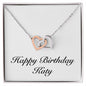 Happy Birthday Katy - Interlocking Hearts Necklace