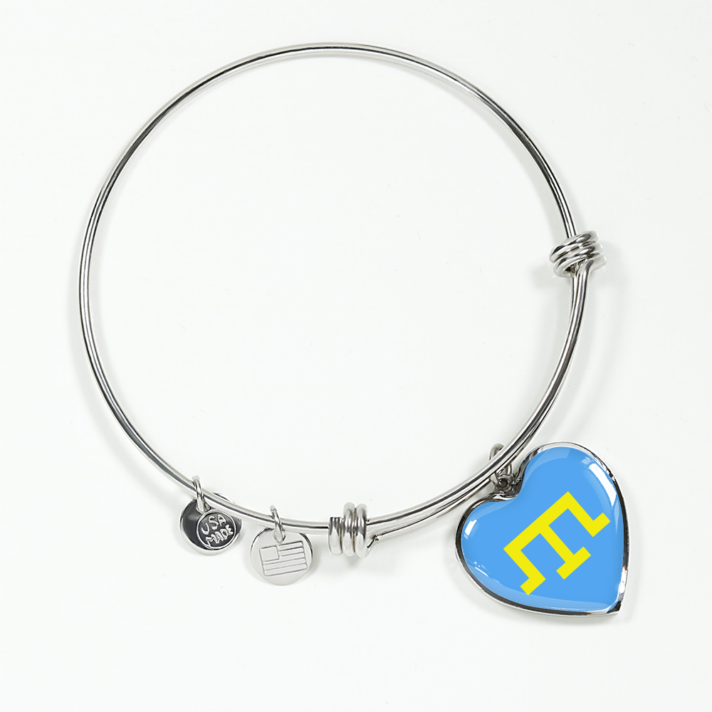 Tamga of Crimean Tatar Giray Dynasty - Heart Pendant Bangle Bracelet