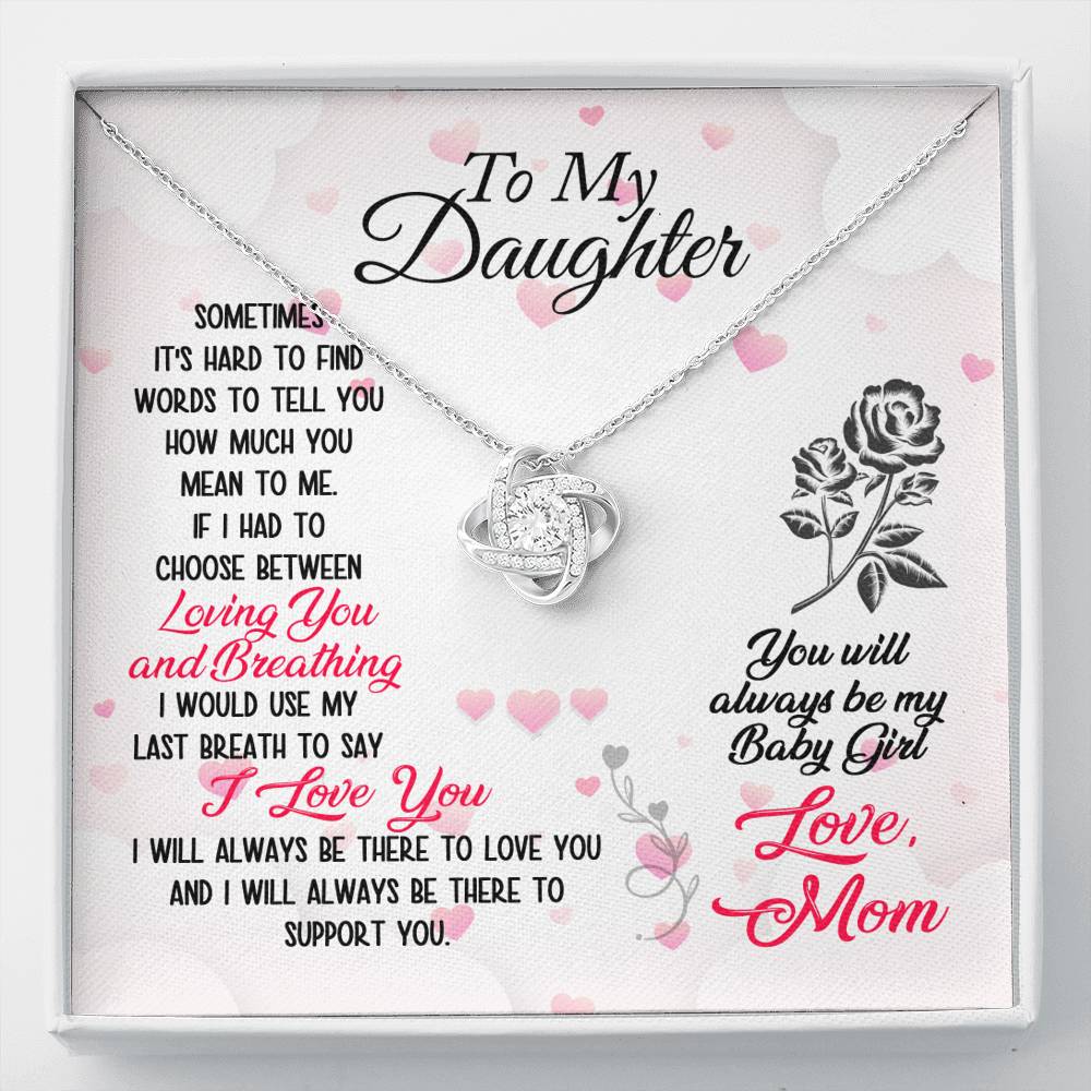 310 - To Daughter From Mom - Love Knot Necklace