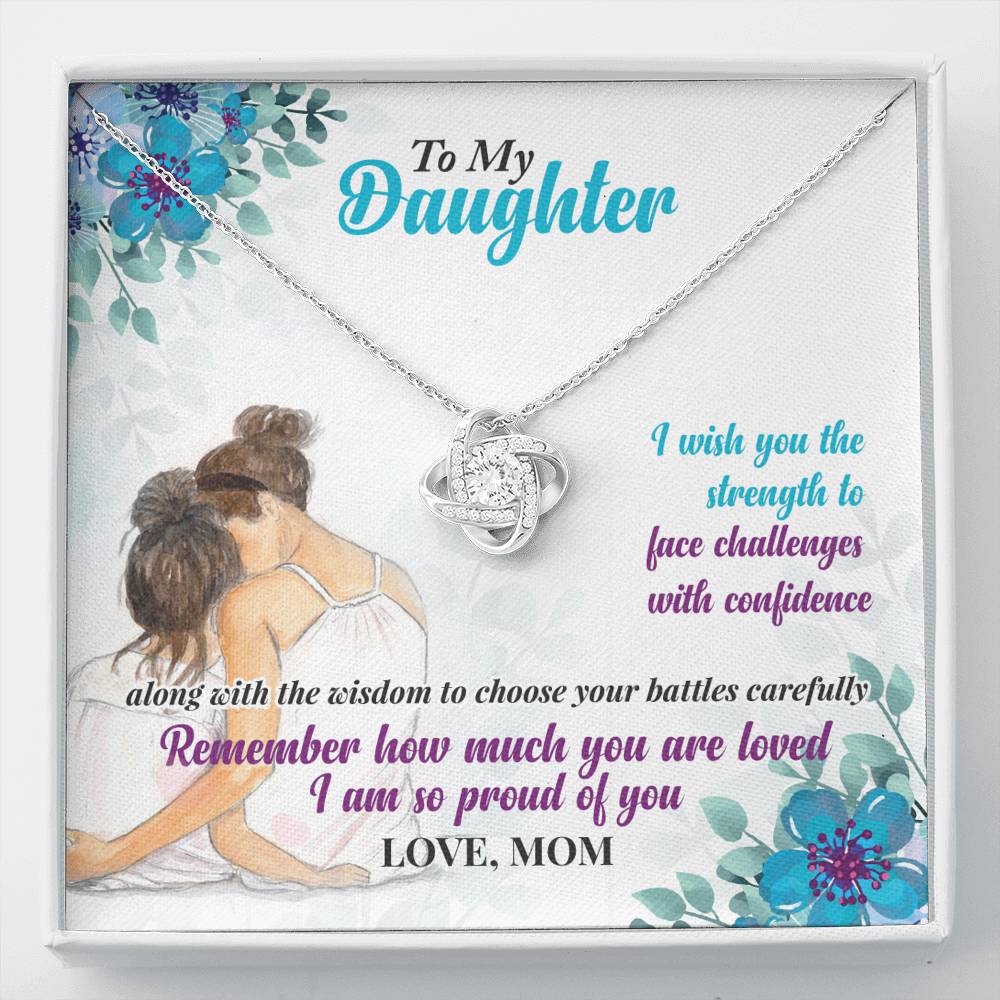 318 - To Daughter From Mom - Love Knot Necklace