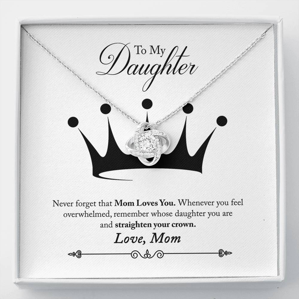045 - To Daughter From Mom - Love Knot Necklace
