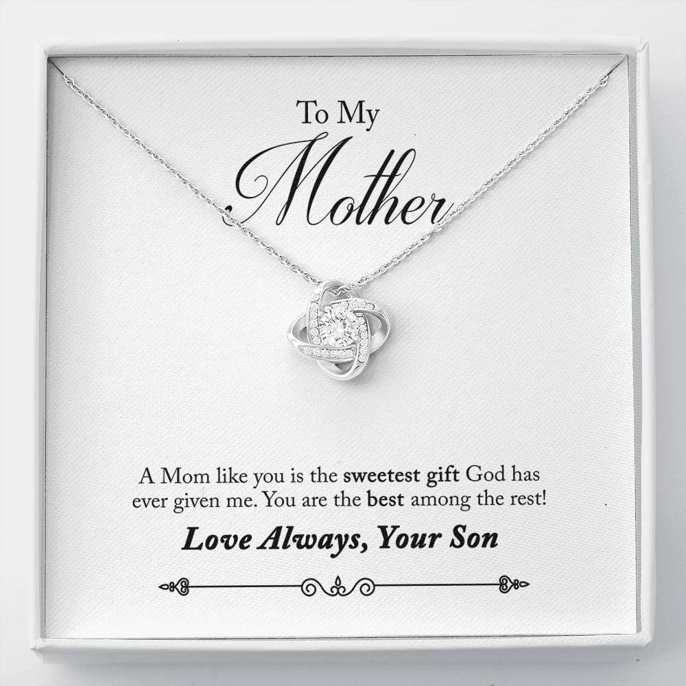 050 - To Mother From Son - Love Knot Necklace