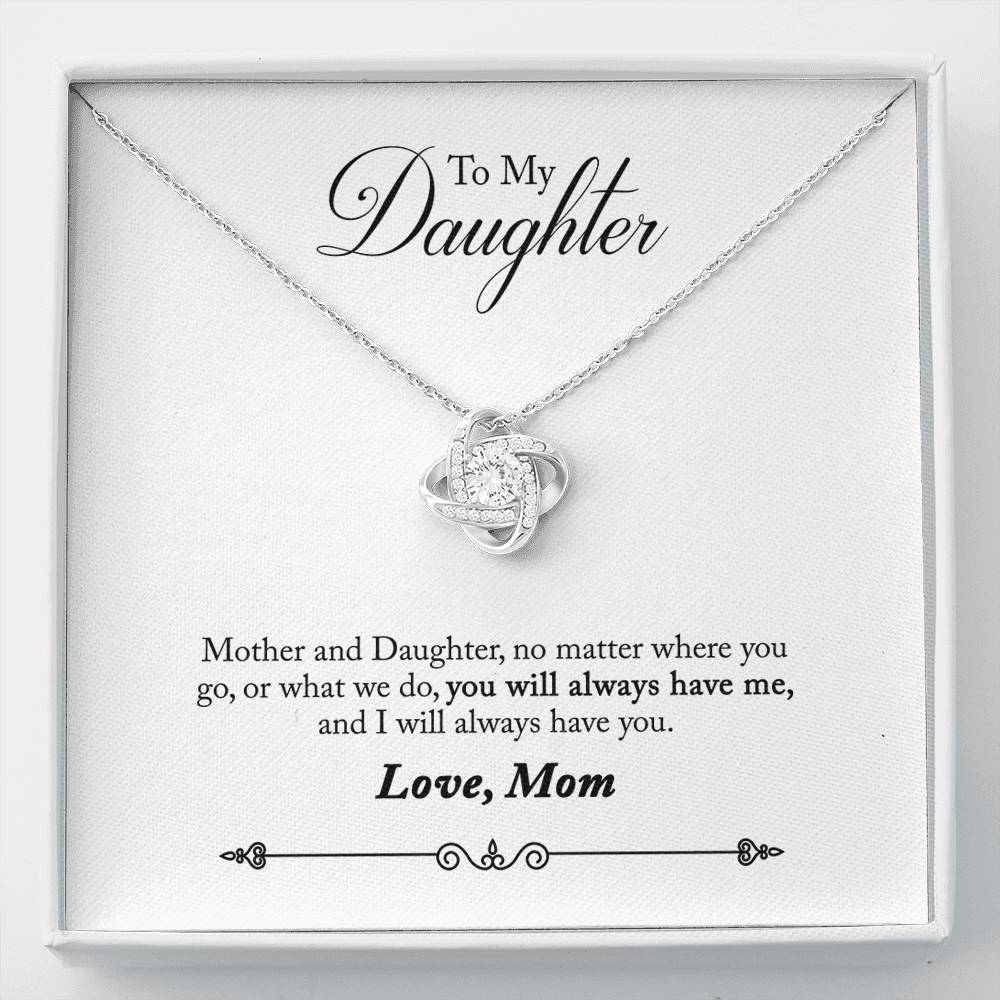 040 - To Daughter From Mom - Love Knot Necklace