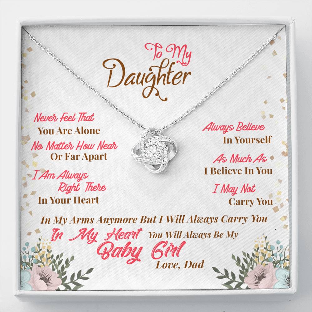 317 - To Daughter From Dad - Love Knot Necklace