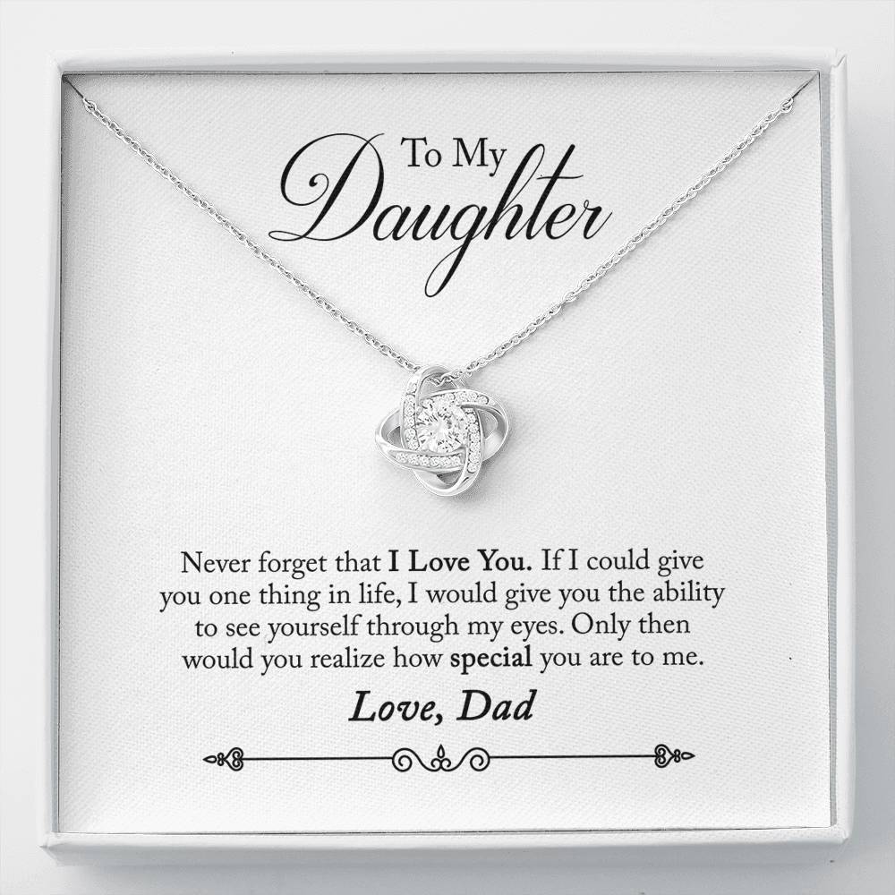 031 - To Daughter From Dad - Love Knot Necklace