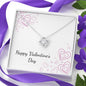 Happy Valentine's Day - Chalk Hearts - Love Knot Necklace