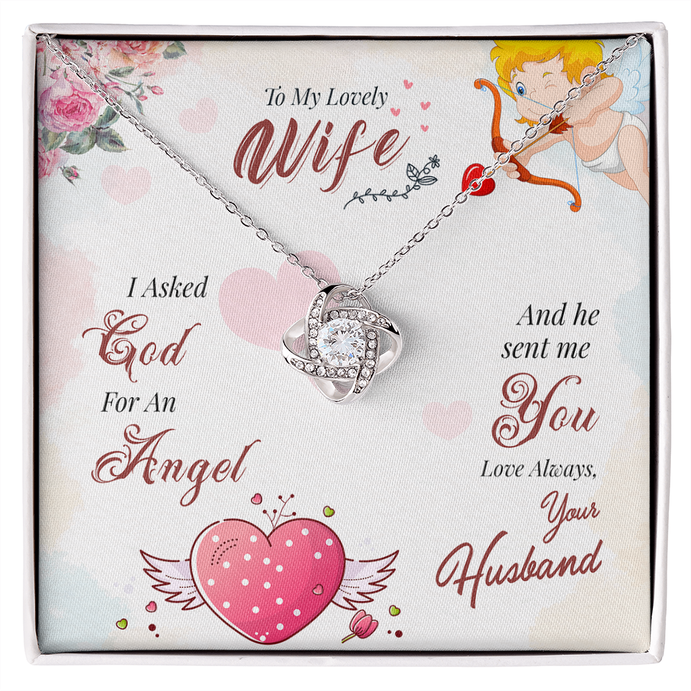 012 To My Lovely Wife - Love Knot Necklace