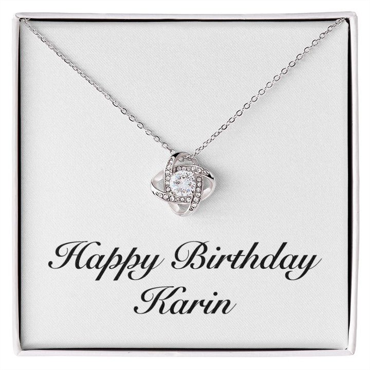 カリン♡　904545 Happy Birthday Karin - Love Knot Necklace - Unique Gifts Store