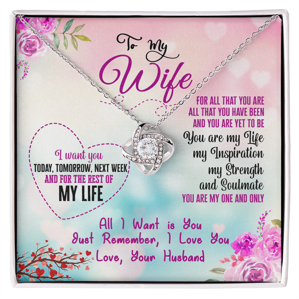 015 To My Wife - Love Knot Necklace