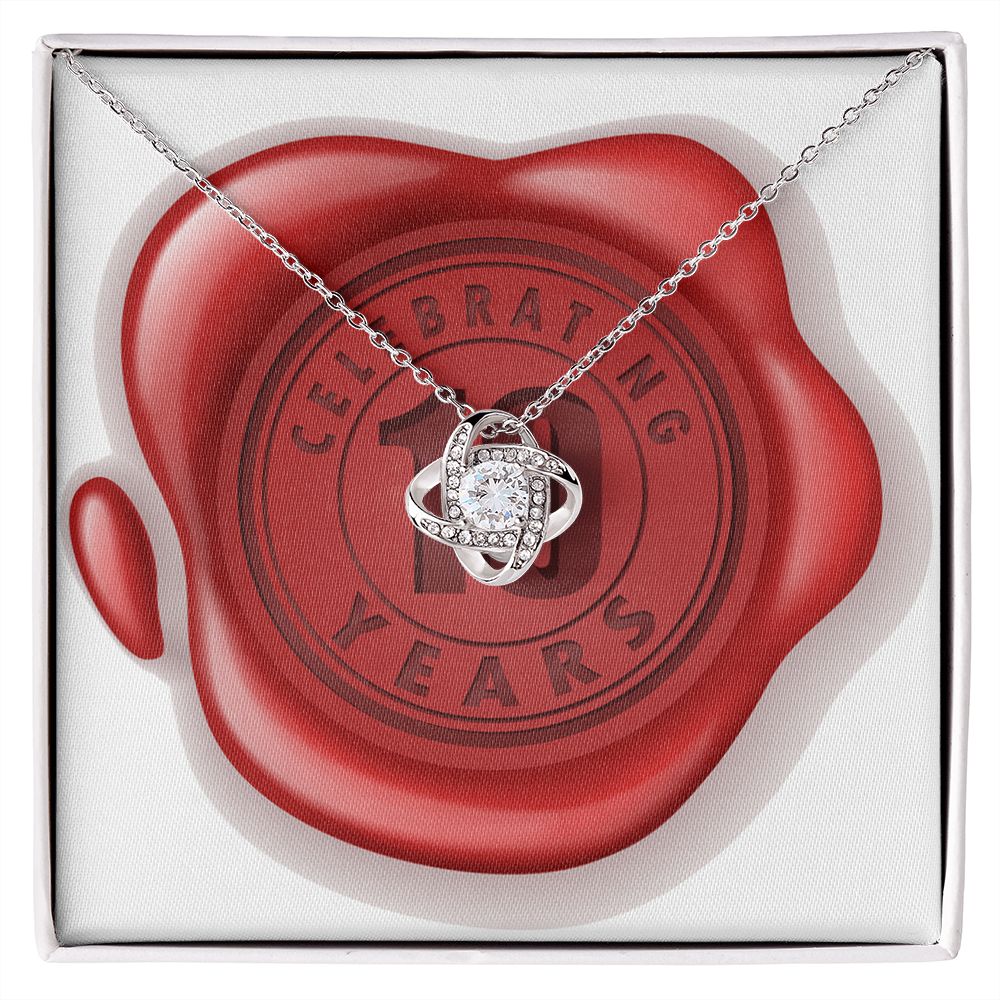 Celebrating 10 Years Anniversary - Love Knot Necklace