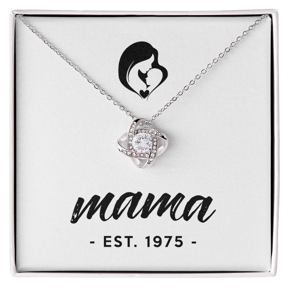 Mama, Est. 1975 - Love Knot Necklace