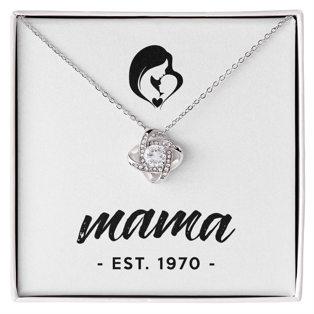 Mama, Est. 1970 - Love Knot Necklace