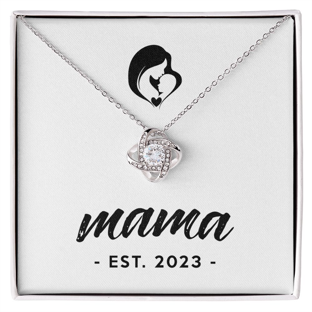Mama, Est. 2023 - Love Knot Necklace