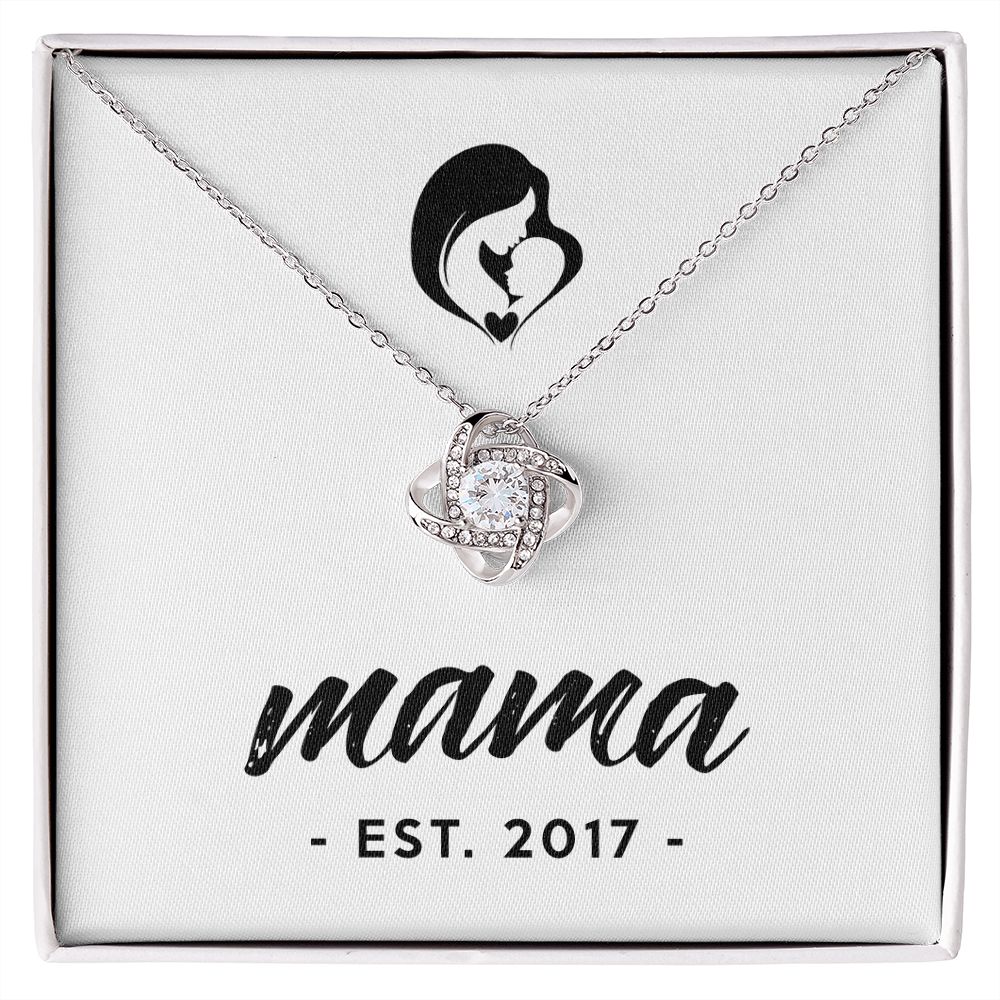 Mama, Est. 2017 - Love Knot Necklace