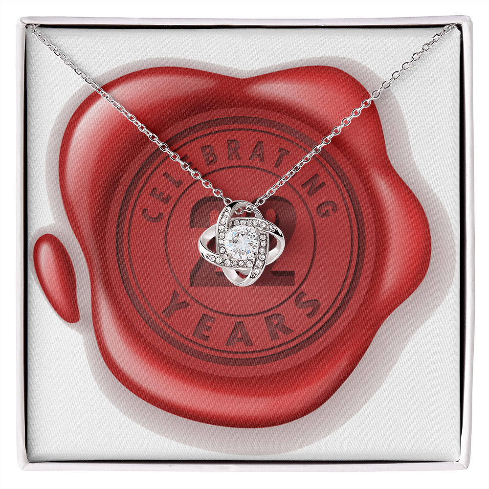 Celebrating 22 Years Anniversary - Love Knot Necklace