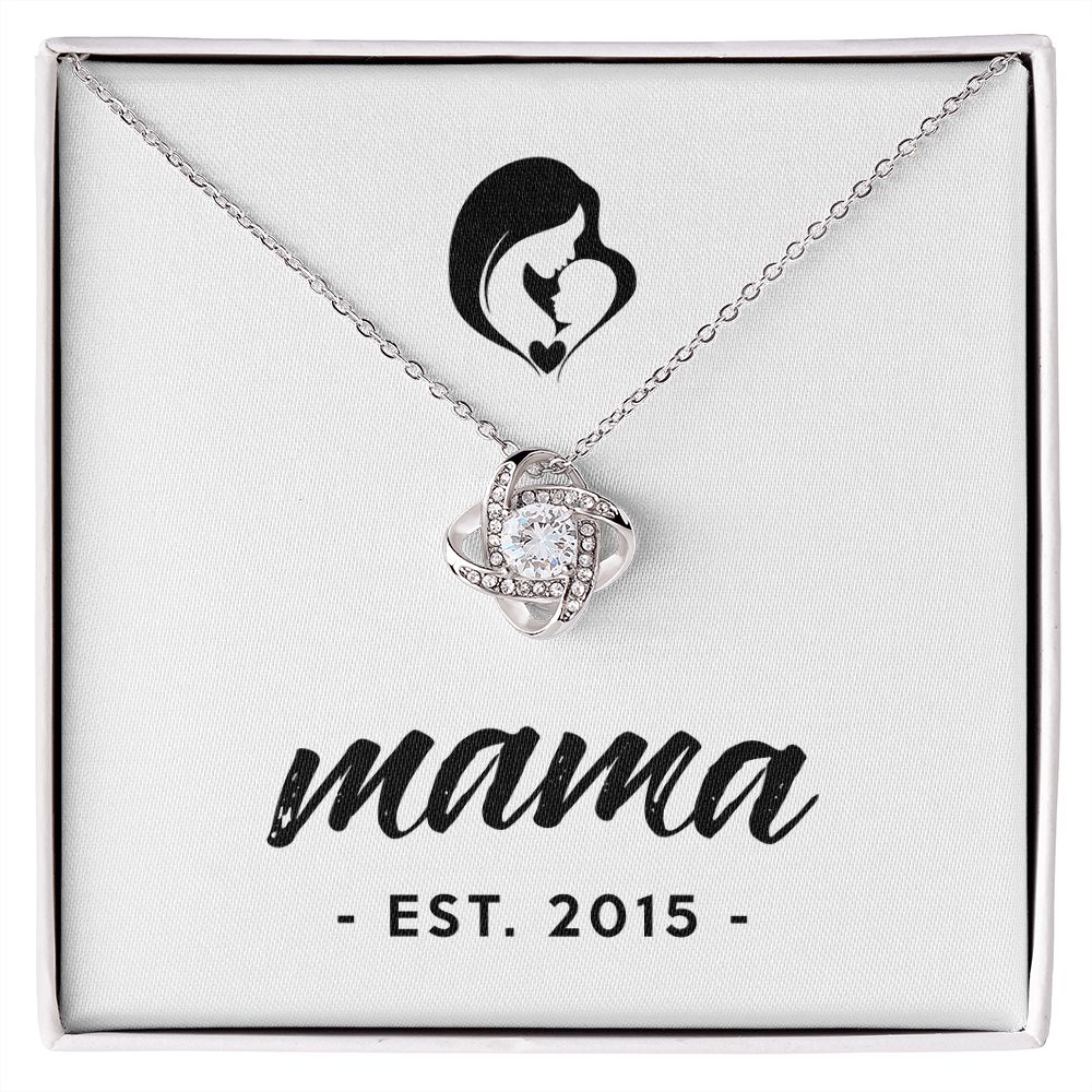 Mama, Est. 2015 - Love Knot Necklace