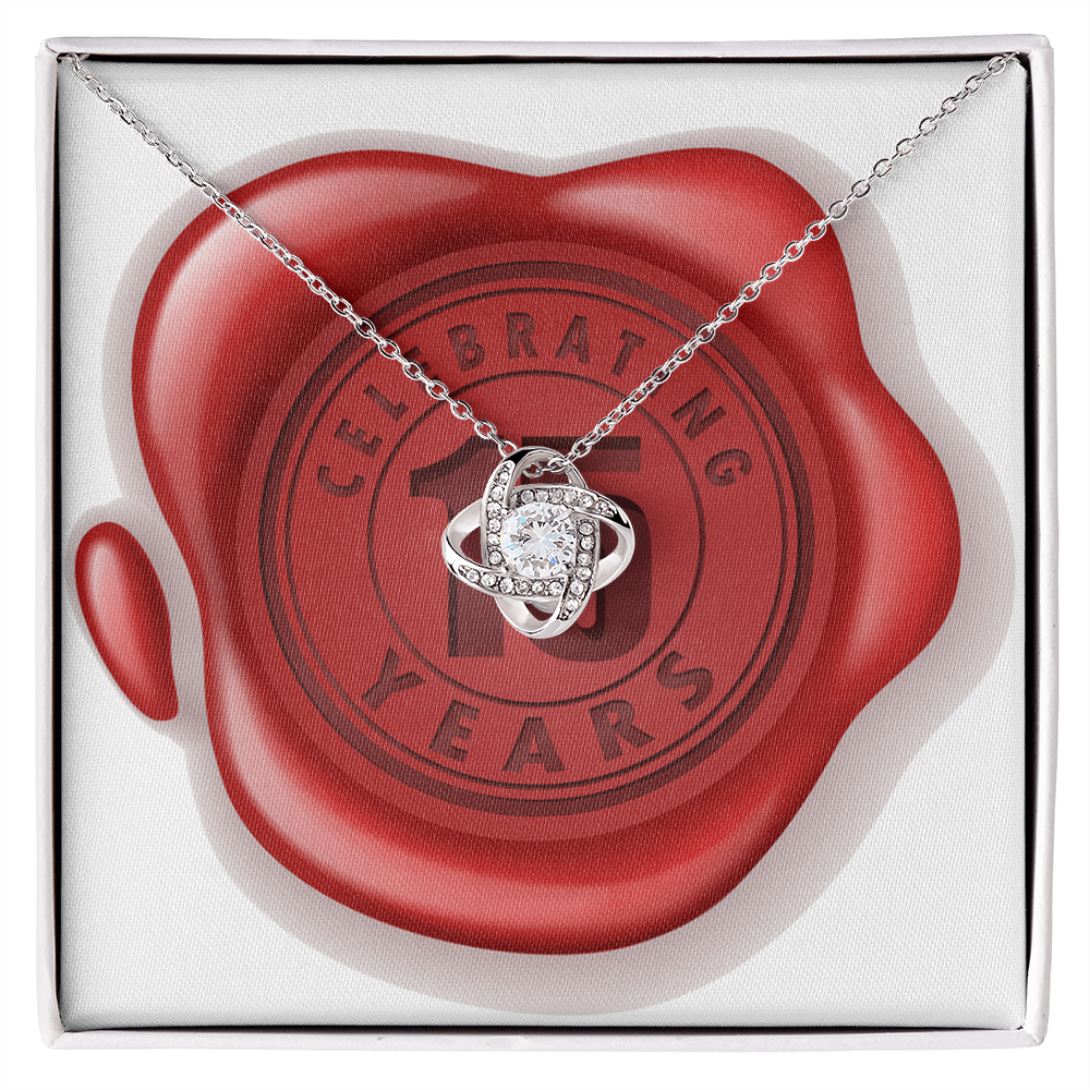 Celebrating 15 Years Anniversary - Love Knot Necklace