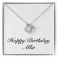 Happy Birthday Allie - Love Knot Necklace