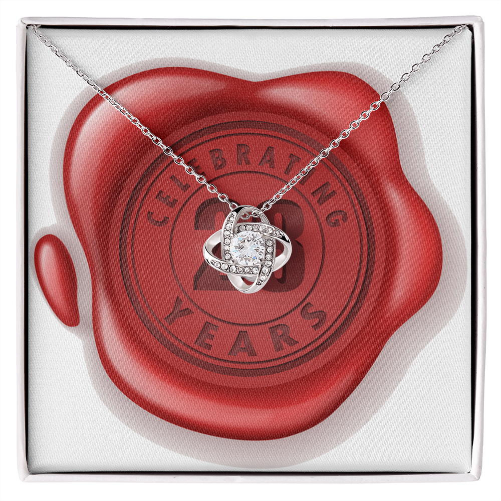 Celebrating 28 Years Anniversary - Love Knot Necklace