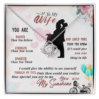 014 To My Wife - Love Knot Necklace