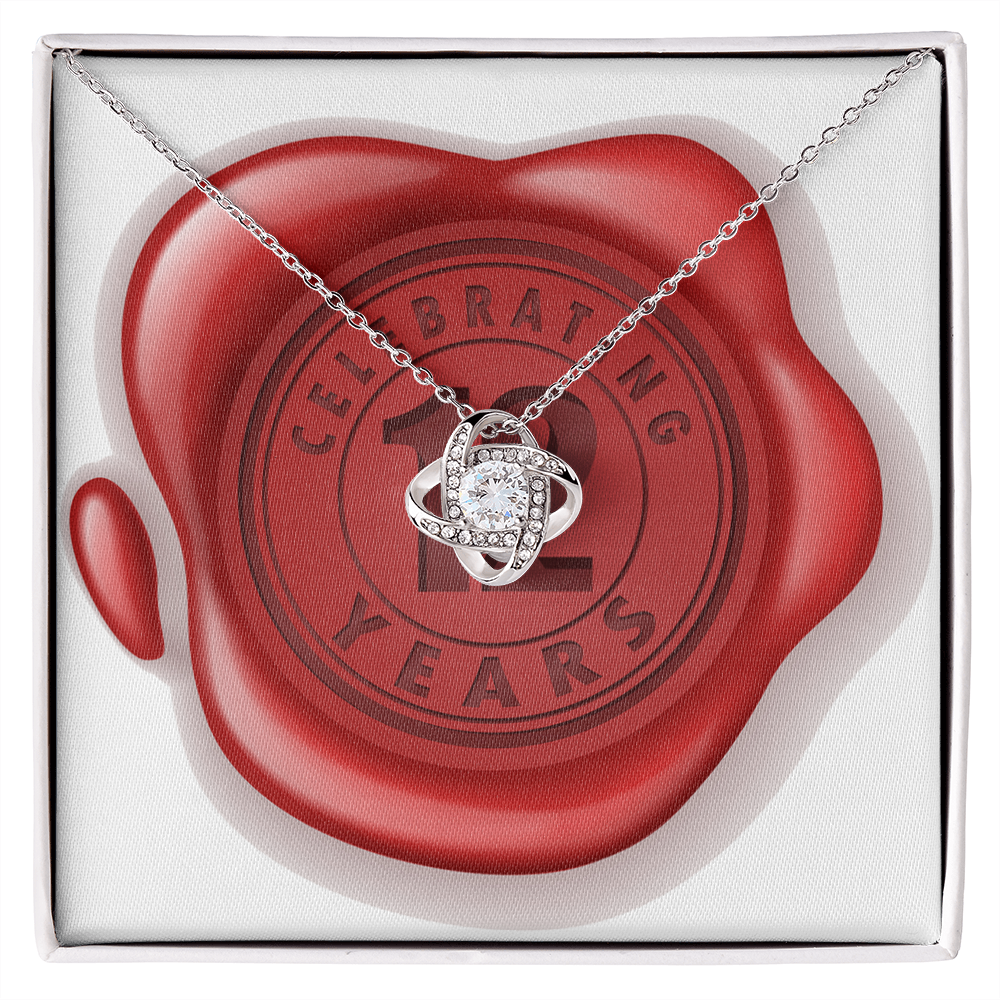 Celebrating 12 Years Anniversary - Love Knot Necklace