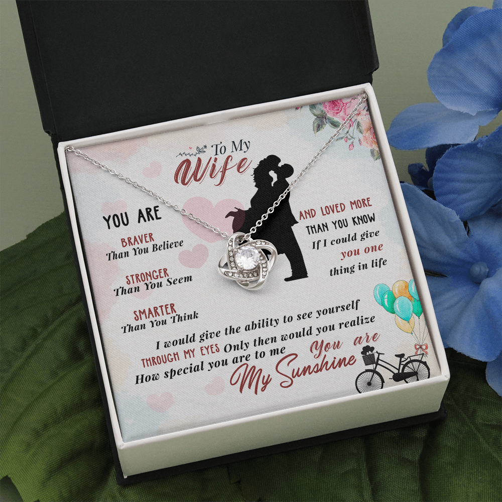 014 To My Wife - Love Knot Necklace