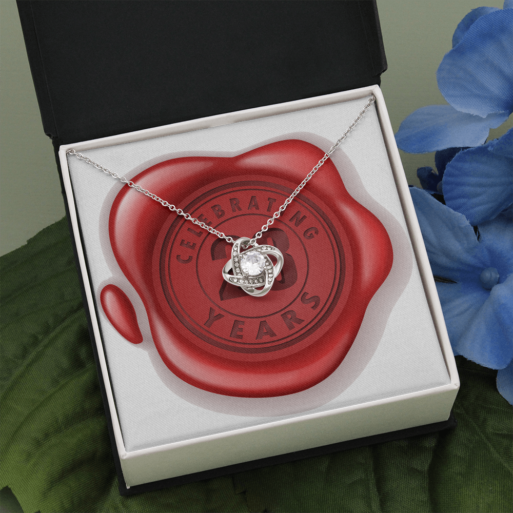 Celebrating 28 Years Anniversary - Love Knot Necklace