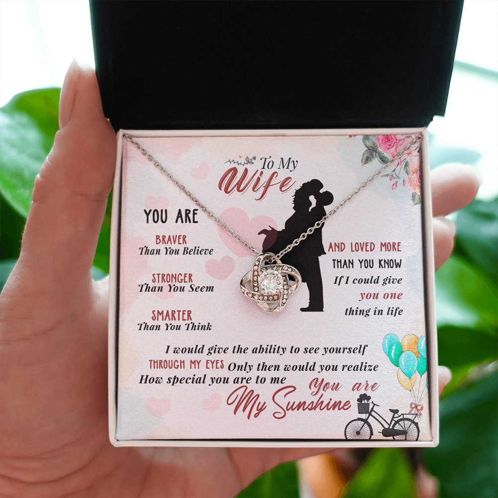 014 To My Wife - Love Knot Necklace