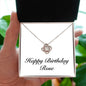 Happy Birthday Rose - Love Knot Necklace