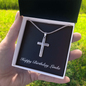 Happy Birthday Linda v2 - Stainless Steel Cross Necklace