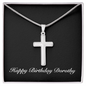 Happy Birthday Dorothy v2 - Stainless Steel Cross Necklace