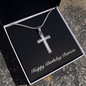 Happy Birthday Patricia v2 - Stainless Steel Cross Necklace